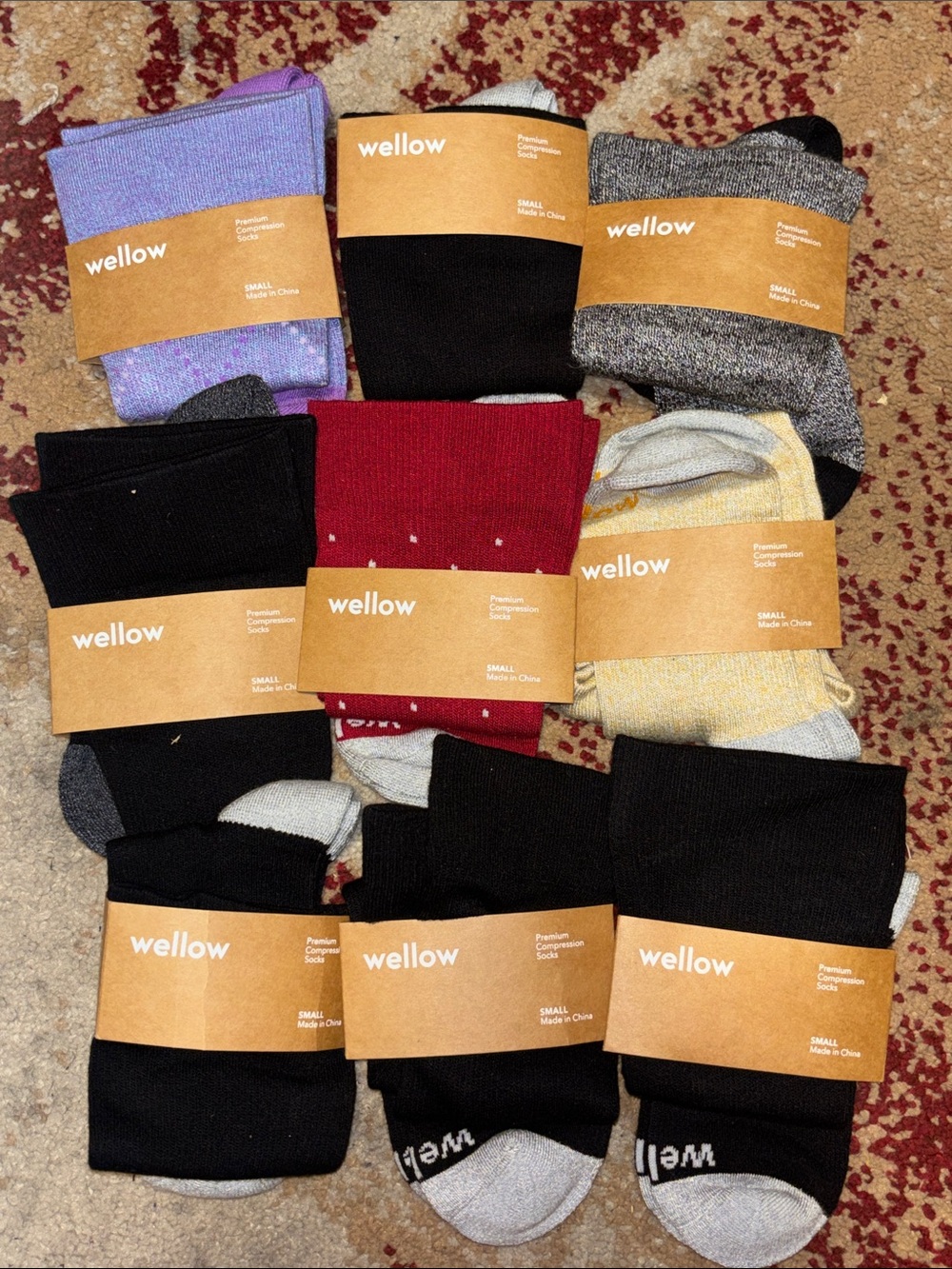 Wellow Small Premium Compression Socks 3 Pair